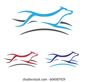 Abstract Dog Logo