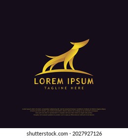 Plantilla de diseño del logotipo del perro abstracto