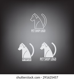 Abstract Dog Logo Design Template, Pet icon symbol design, Logo template
