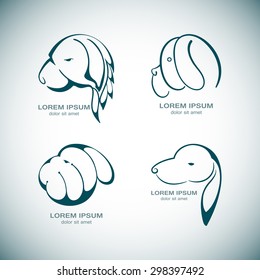 Abstract Dog Logo Design Template, Pet icon symbol design, Logo template
