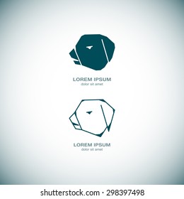 Abstract Dog Logo Design Template, Pet icon symbol design, Logo template