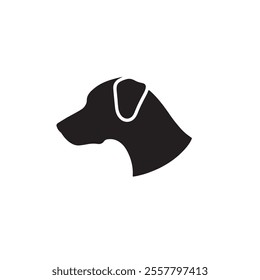 Abstract dog silhouette for unique logo designs