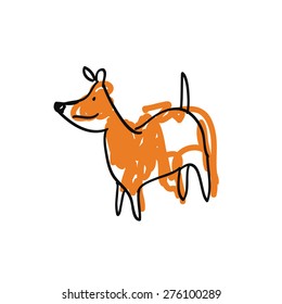 Abstract dog sketch vector illustration