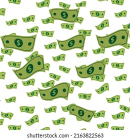 Resumen de los antecedentes de los billetes en dólares. Ilustración vectorial gráfica de la empresa plana de dinero.