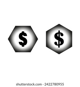 Abstract dollar logo Dollar sign. Vector illustration. EPS 10.