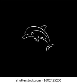  abstract dolphin logo icon 1