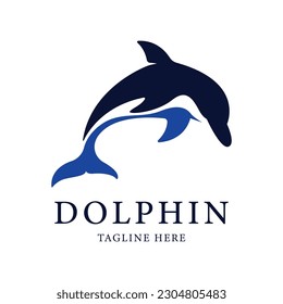 abstract dolphin logo template. Sea symbol company business. Dolphin logo design concept