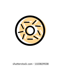 Abstract Donut, Icon Vector, Flat Design