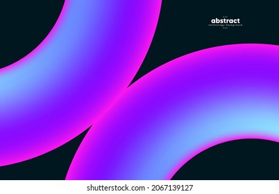 Abstract donuts mesh gradient modern technology background or wallpaper backdrop design, banner website, vector eps
