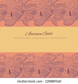 Abstract doodle background. Autumn.