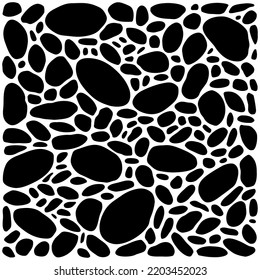 Abstract doodle background with round bubble elements