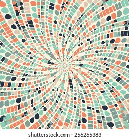Abstract doodle background. Zentagle. Spiral.