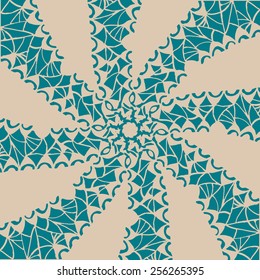 Abstract doodle background. Zentagle. Spiral.