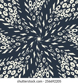 Abstract doodle background. Zentagle. Spiral.