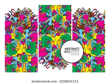 Abstrakter doodle Hintergrund bunt, geeignet, um Ihre Design-Arbeit zu vervollständigen!