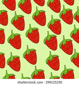 abstract doodle berry seamless pattern