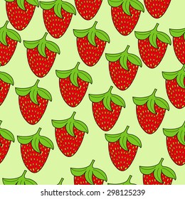 abstract doodle berry seamless pattern
