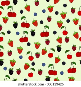 abstract doodle berry seamless pattern