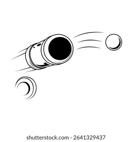 Abstract Doodle Black Line Old Connon Gun Weapon Military Fight Army Medieval History Background Vector Design Banner Party Invitation Template