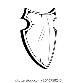 Abstract Doodle Black Line Old Shield Protection Military Fight Army Medieval History Background Vector Design Banner Party Invitation Template