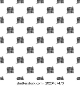 Abstract doodle black and white seamless pattern