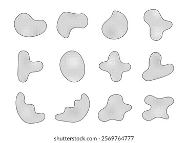 Abstract Doodle Blob Shapes Set
