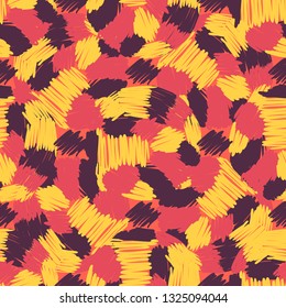 Abstract doodle and boho style handcraft fabric pattern for girls, boys, clothes. Hand draw design for clothing and textile background, carpet or wallpaper. Fashion style. Colorful bright