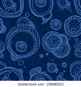 Abstract doodle circles, hand drawn vector illustration