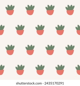 Abstract Doodle Cute Plant Textile Fabric Seamless Swatch. Baby Kids Textile Design. Childish Wrapping Paper, Wallpaper, Dairy Cover, Scrapbook Swatch Decoration. 