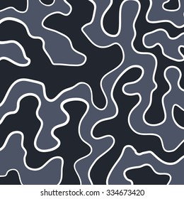 Abstract doodle dark gray background. Vector illustration