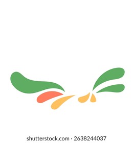 Abstract doodle decorative shape icon. Funny drops formed decor element. 
