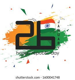 Abstract Doodle Design Background of 26 jan. Happy Republic Day.