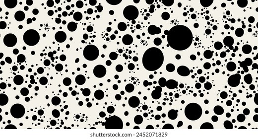 Abstract doodle dot seamless pattern. Vector illustration