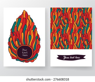 Abstract doodle element design template.