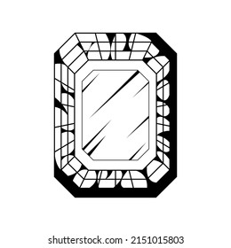 Resumen Elemento Doodle Mano Dibujo Diamante Precioso Piedra De Lujo Joyería Esbozo Vector Diseño Estilo Fondo Ilustración