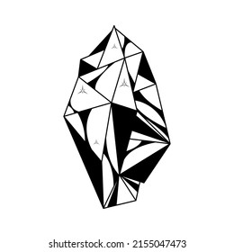 Abstract Doodle Element Hand Drawn Diamond Precious Stone Luxury Jewelry Sketch Vector Design Style Background Illustration Cartoon