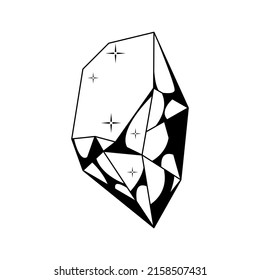 Resumen Elemento Doodle Mano Dibujo Diamante Precioso Piedra De Lujo Joyería Esbozo Vector Diseño Estilo Fondo Ilustración