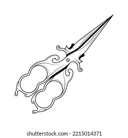 Abstrakter handgezeichneter Doodle-Element-Schere Friseur-Tool Barbershop Sketch Vektordesign-Style-Hintergrund-Illustrationsfilm