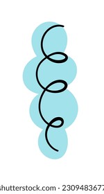 Resumen del doodle. Figura estilizada simple dibujada a mano