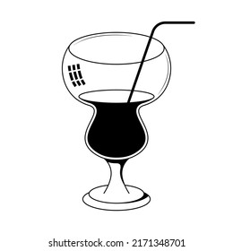 Abstract Doodle Elements Hand Drawn Drink Beverage Cocktail Alcohol Sketch Vector Design Style Background Illustration For Restaurant Cafe Illustration Icons