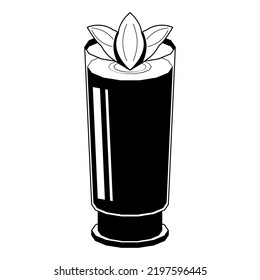 Abstract Doodle Elements Hand Drawn Drink Liquid Beverage Cocktail Alcohol With Leaves Sketch Vector Design Style Background Illustration For Restaurant Cafe Illustration Icons