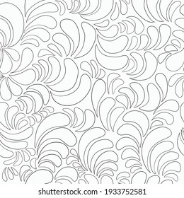 Abstract doodle floral vector seamless pattern