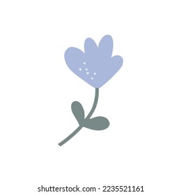 Resumen gráfico de la flor de doodle aislado en fondo blanco. Ilustración vectorial dibujada a mano. Elementos de diseño