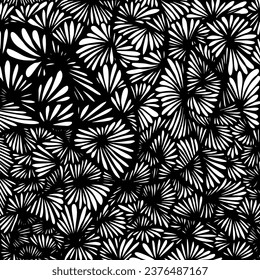 Abstract doodle of flower style.Floral background design for fabric,wallpaper,patern and ETC.