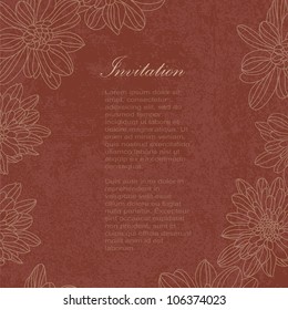 Abstract doodle flower with your text (vector eps 10)