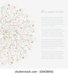 Abstract doodle flower with your text (vector eps 8)