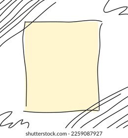 abstract doodle frame decoration vector hand drawn design element with copy space area