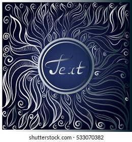 Abstract doodle frame. Hand drawn ornament. Vector illustration. 