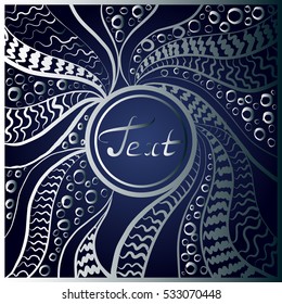 Abstract doodle frame. Hand drawn ornament. Vector illustration. 