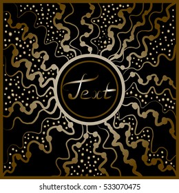 Abstract doodle frame. Hand drawn ornament. Vector illustration. 